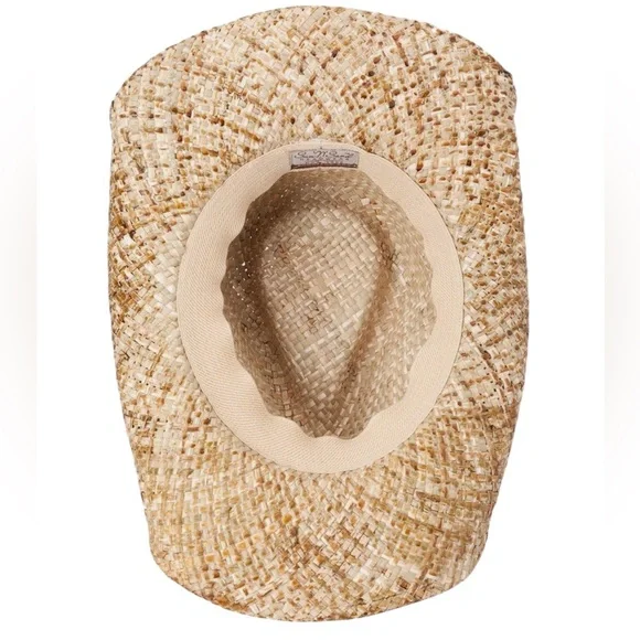 Sun N Sand Straw Cowboy Hat with Turquoise Bead Band unisex - Picture 3 of 4